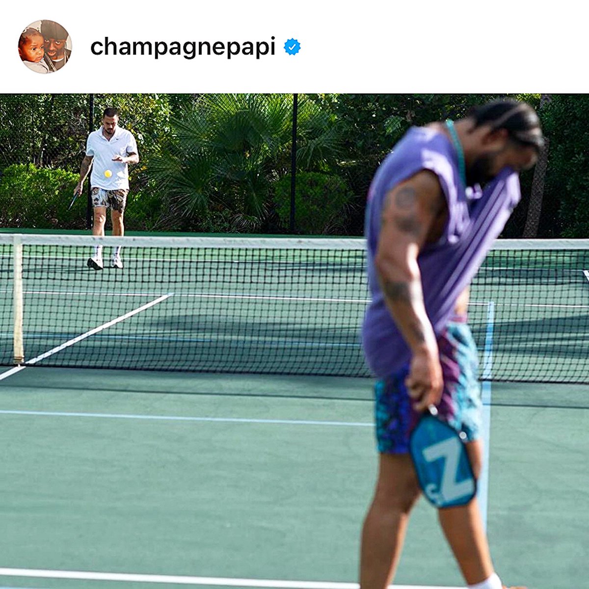 Rapper Drake Playing Pickleball 