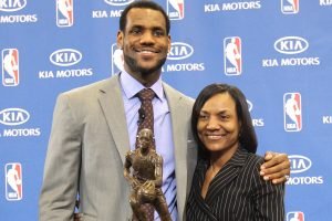LeBron James and His Mom Landon Buford