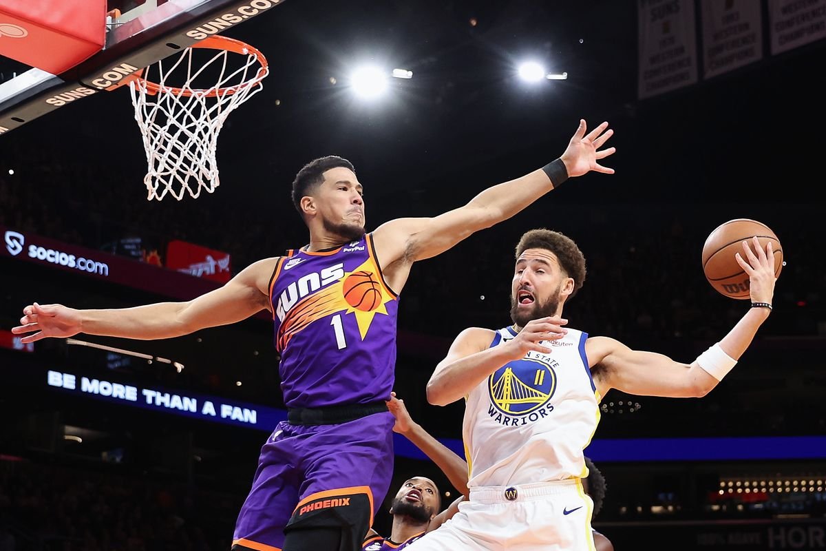 Klay Thompson/ Devin Booker/Golden State Warriors/ Phoenix Suns/ NBA/Landon Buford The Journalist/Landonbuford.com