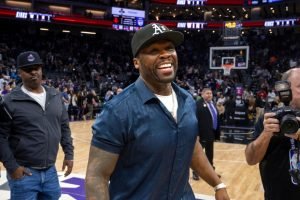 50 Cent/ Jeff Hamilton/ Barclay Center/ New York Knicks/ Brooklyn Nets/NBA/ Landon Buford The Journalist/LandonBuford.com