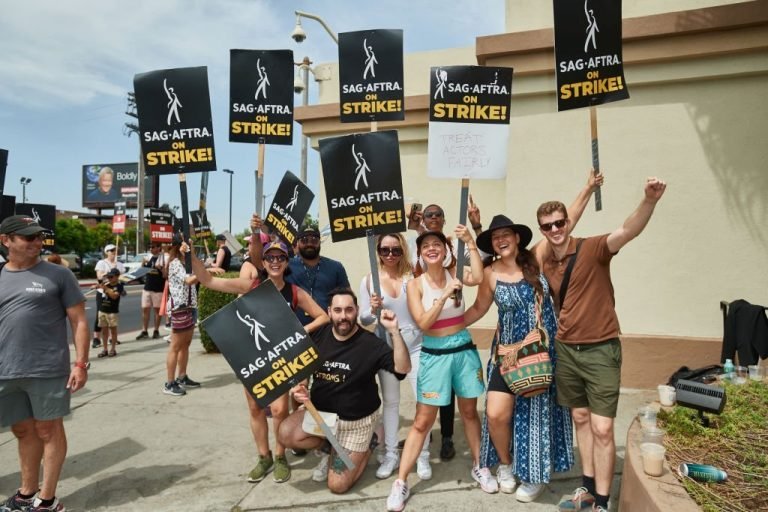 SAG-AFTRA /WGA Go On Strike/Seth Rogen/ Barbara Sanchez/Landon Buford The Journalist/LandonBuford.com