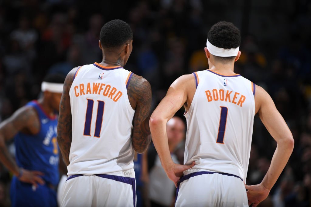 Devin Booker/ Jamal Crawford/ Phoenix Suns/ Suns/ NBA/ The Crawsover/Landon Buford The Joiurnalist/ Landon Buford.com