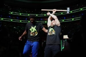 Joel Embiid/ Triple H/ WWE/ NBA/ Philadelphia 76ers/ Philadelphia Eagles/ NFL/ NBA/Landon Buford The Journalist/ LandonBuford.com