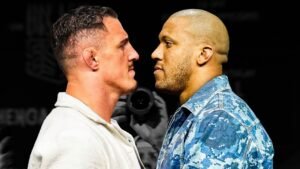 Tom Aspinall and Ciryl Gane face off in a UFC 321 heavyweight showdown.