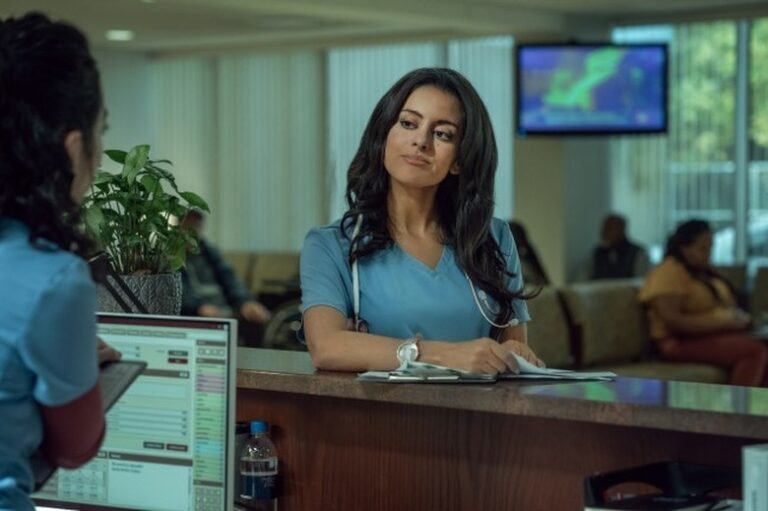 Mireya reacts in shock after a violent moment in Power Book IV Force Season 3 Episode 8