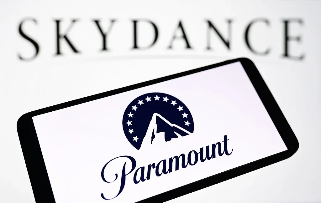 Paramount Pictures studio lot with mountain logo symbolizing the merger between Paramount Global and Skydance Media